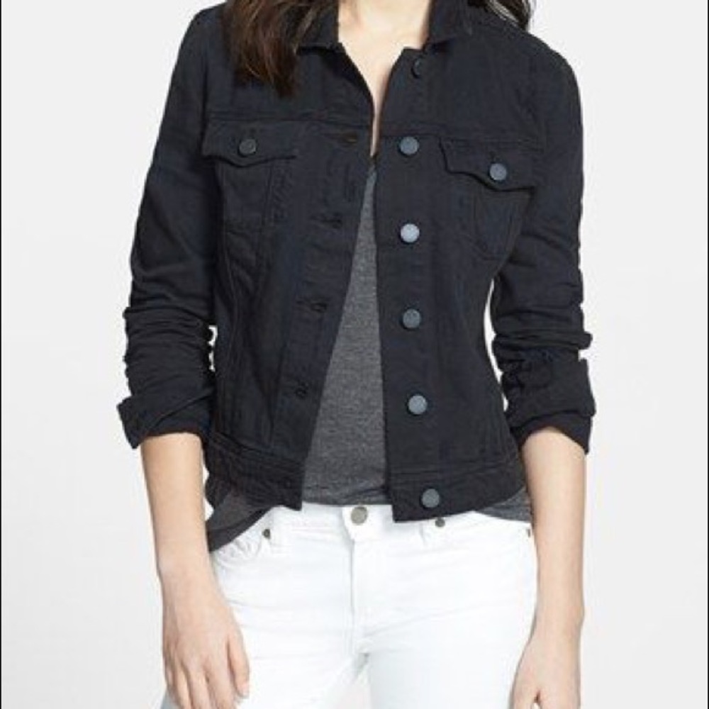 NWOT Paige Black Denim Jacket Size S